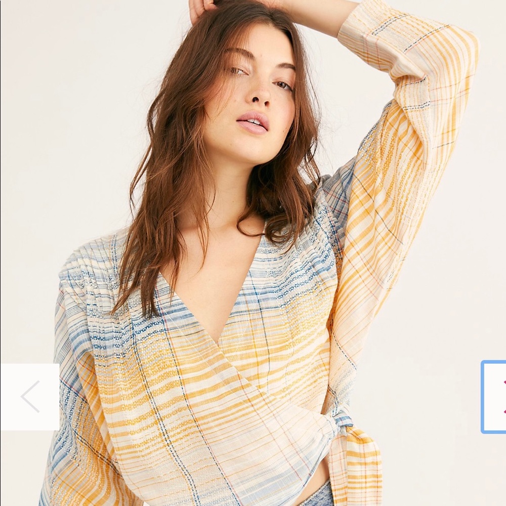 We the free Maldives striped top